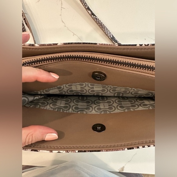 Boscha Snake Print  Cross Body Purse Bag Chain Strap - Picture 6 of 9